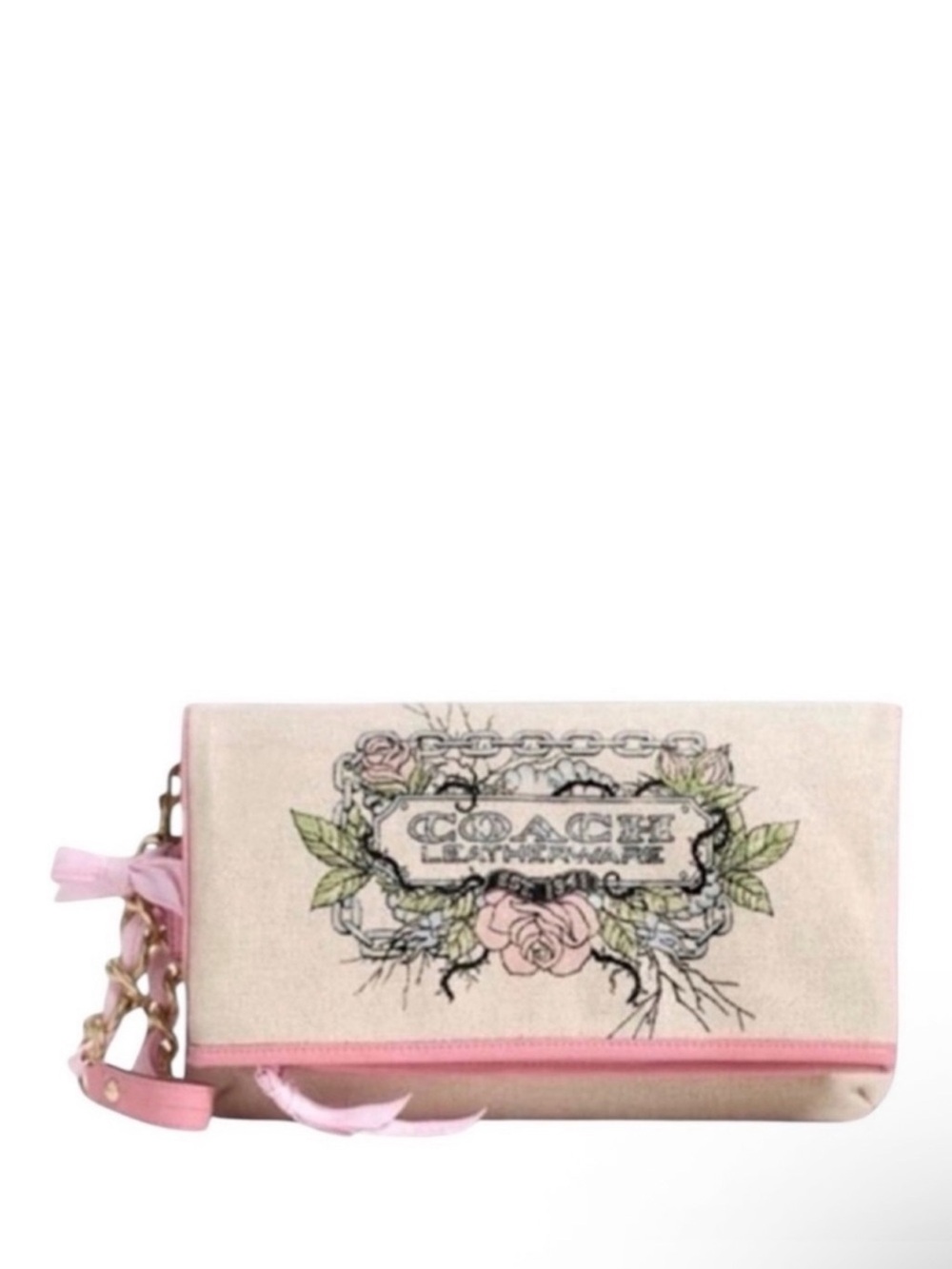 Coach Tattoo Glitter Fold-over Clutch/Wristlet